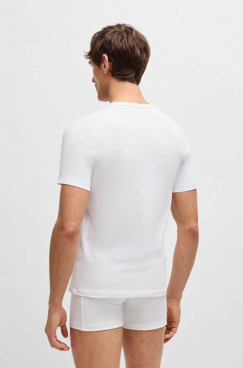 Hugo Boss Paquete de tres camisetas de algodón con logo bordado Oferta especial
