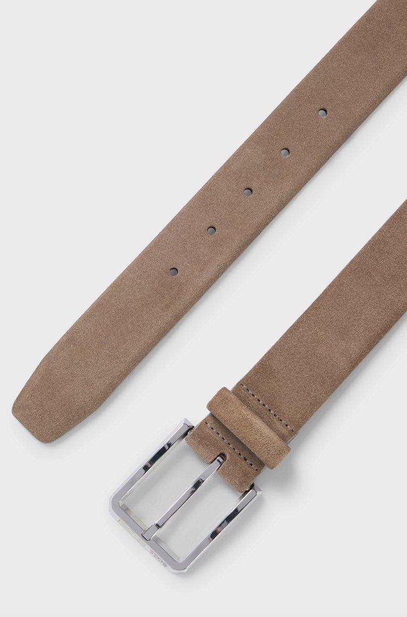 Hugo Boss Cinturón de ante con hebilla pulida COMPRAR AHORA
