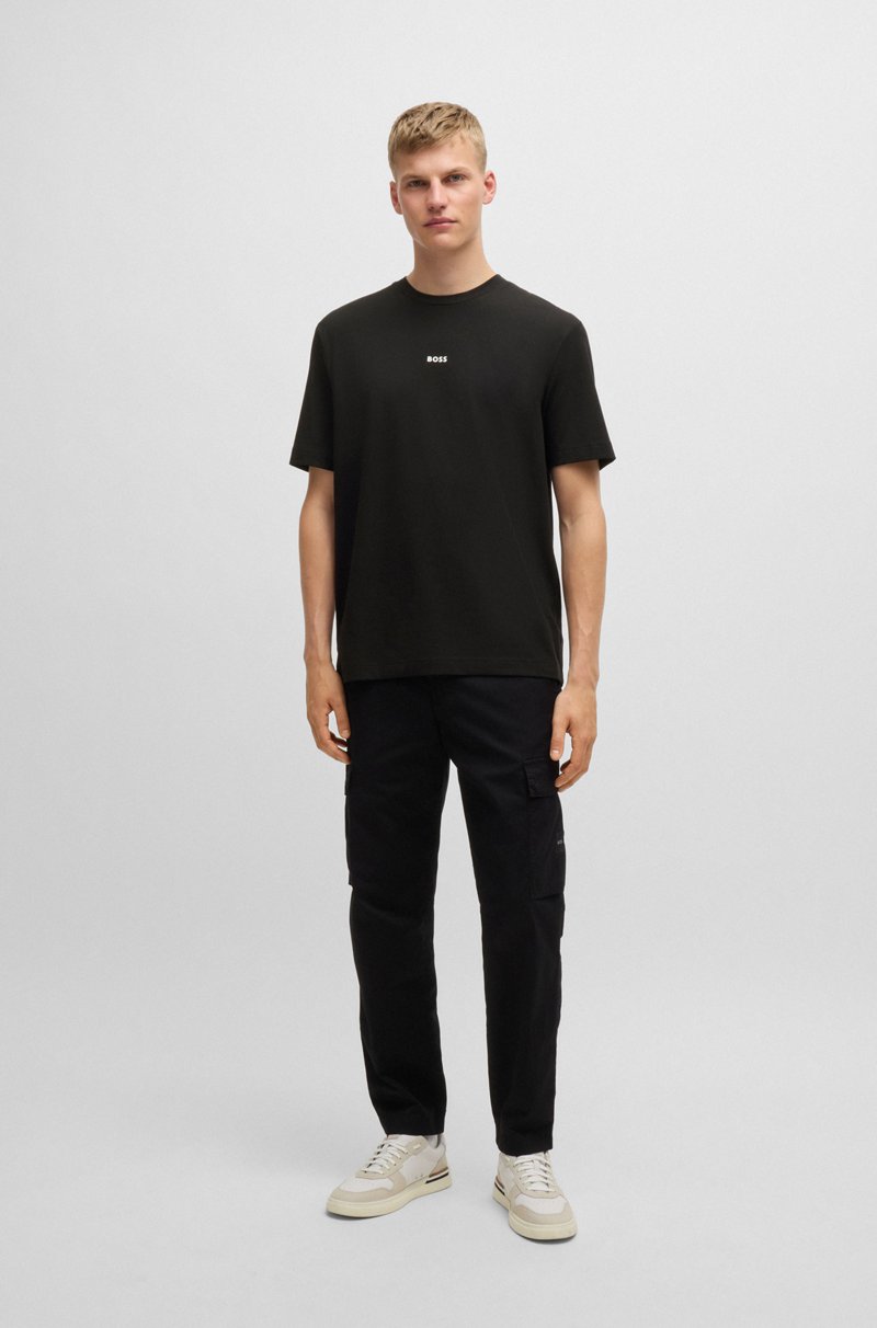 Hugo Boss Camiseta relaxed fit de algodón elástico con logo estampado Últimos 2 días
