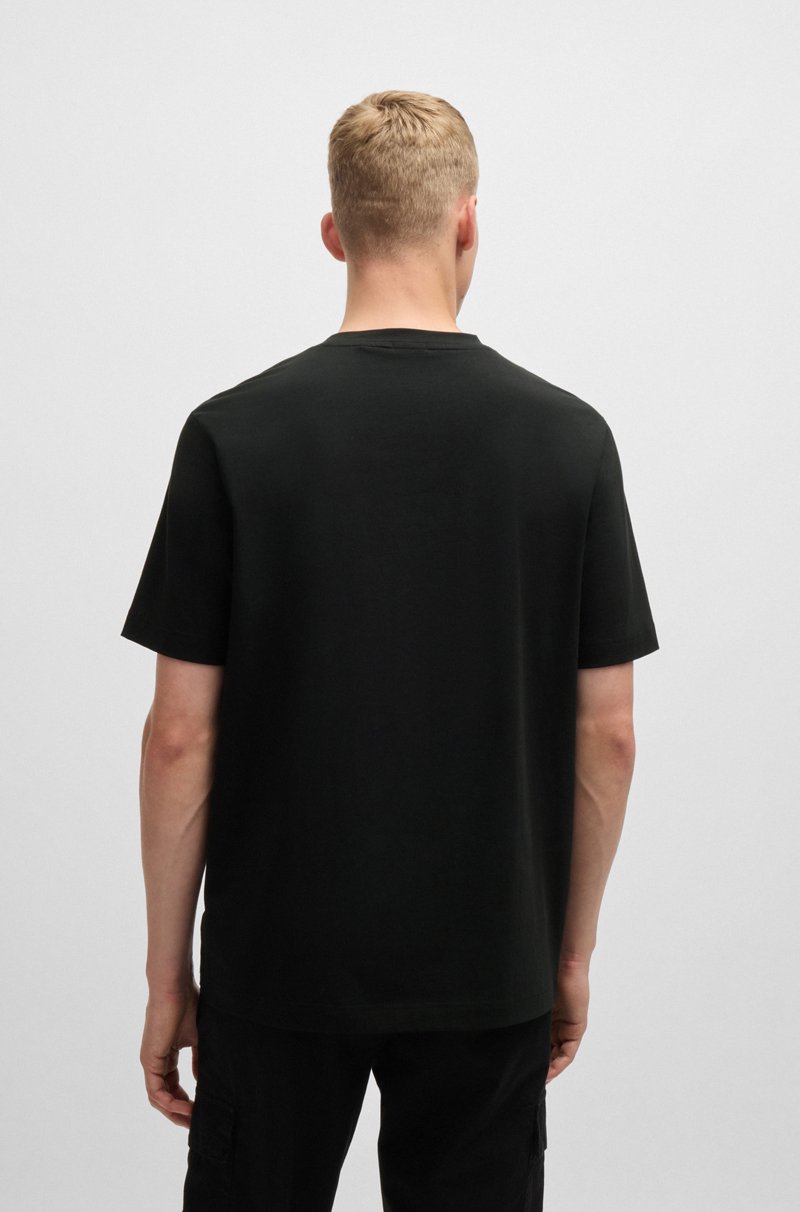 Hugo Boss Camiseta relaxed fit de algodón elástico con logo estampado Últimos 2 días