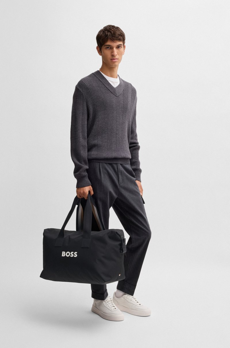 Hugo Boss Bolsa de viaje con logo en contraste y correa desmontable Precio de fábrica