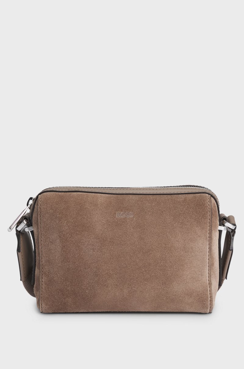 Hugo Boss Bolso bandolera de ante con logo grabado Solo hoy