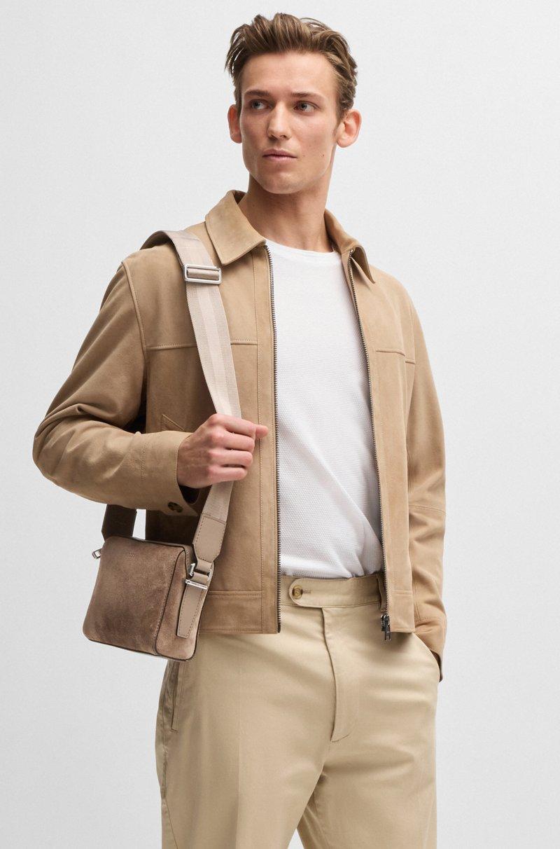 Hugo Boss Bolso bandolera de ante con logo grabado Solo hoy