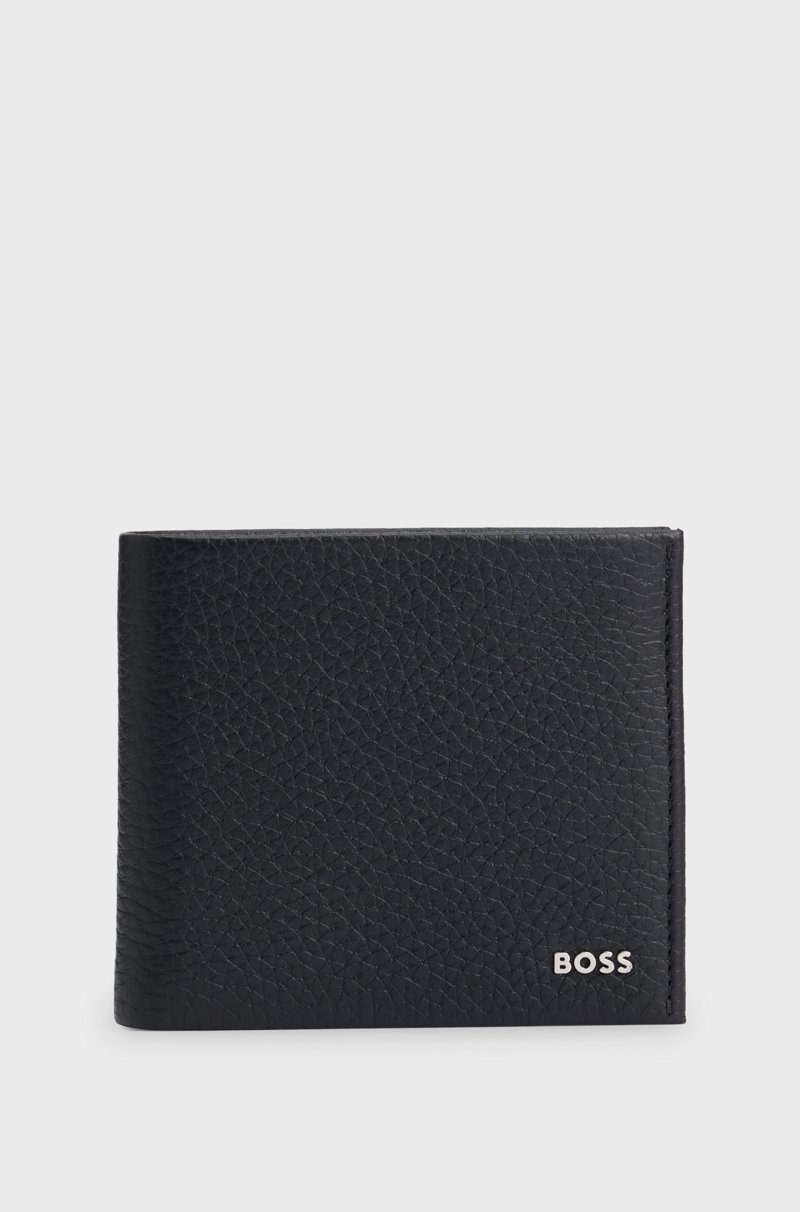Hugo Boss Cartera de piel granulada con letras de logo Grandes descuentos