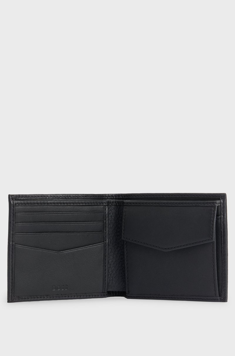 Hugo Boss Cartera de piel granulada con letras de logo Grandes descuentos