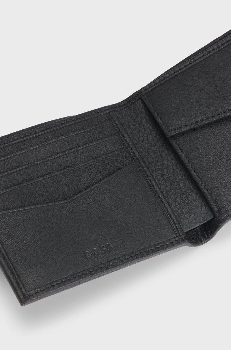 Hugo Boss Cartera de piel granulada con letras de logo Grandes descuentos