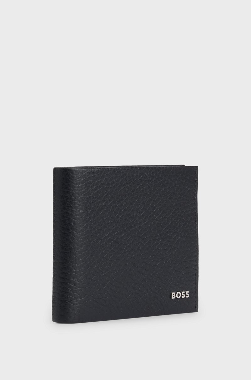 Hugo Boss Cartera de piel granulada con letras de logo Grandes descuentos
