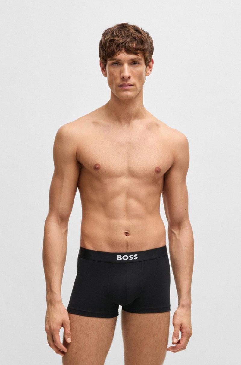 Hugo Boss Paquete de tres calzoncillos de algodón elástico con logo en la cintura Liquidación