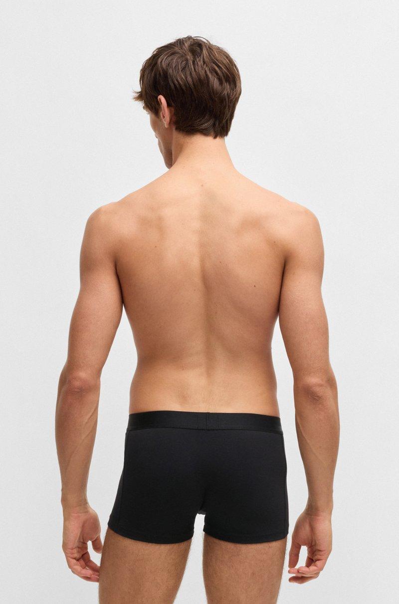 Hugo Boss Paquete de tres calzoncillos de algodón elástico con logo en la cintura Liquidación