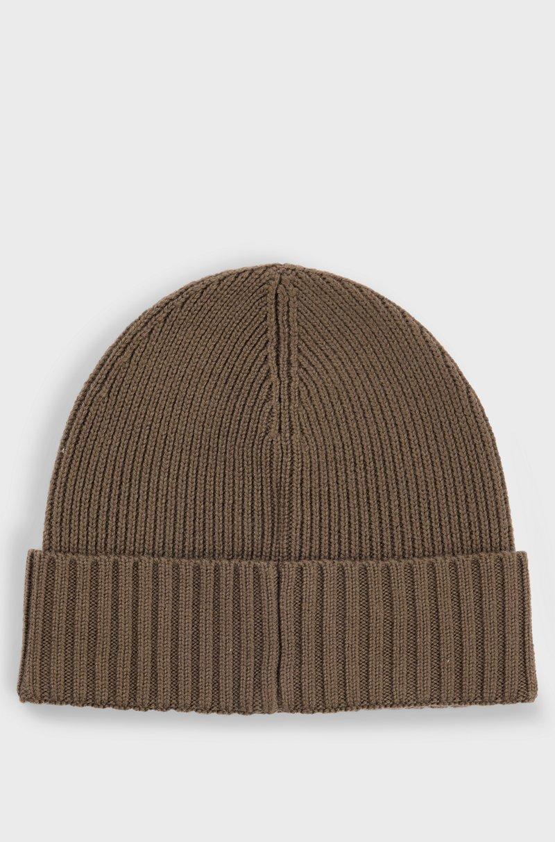 Hugo Boss Gorro de punto de canalé en lana merina Envío internacional gratuito