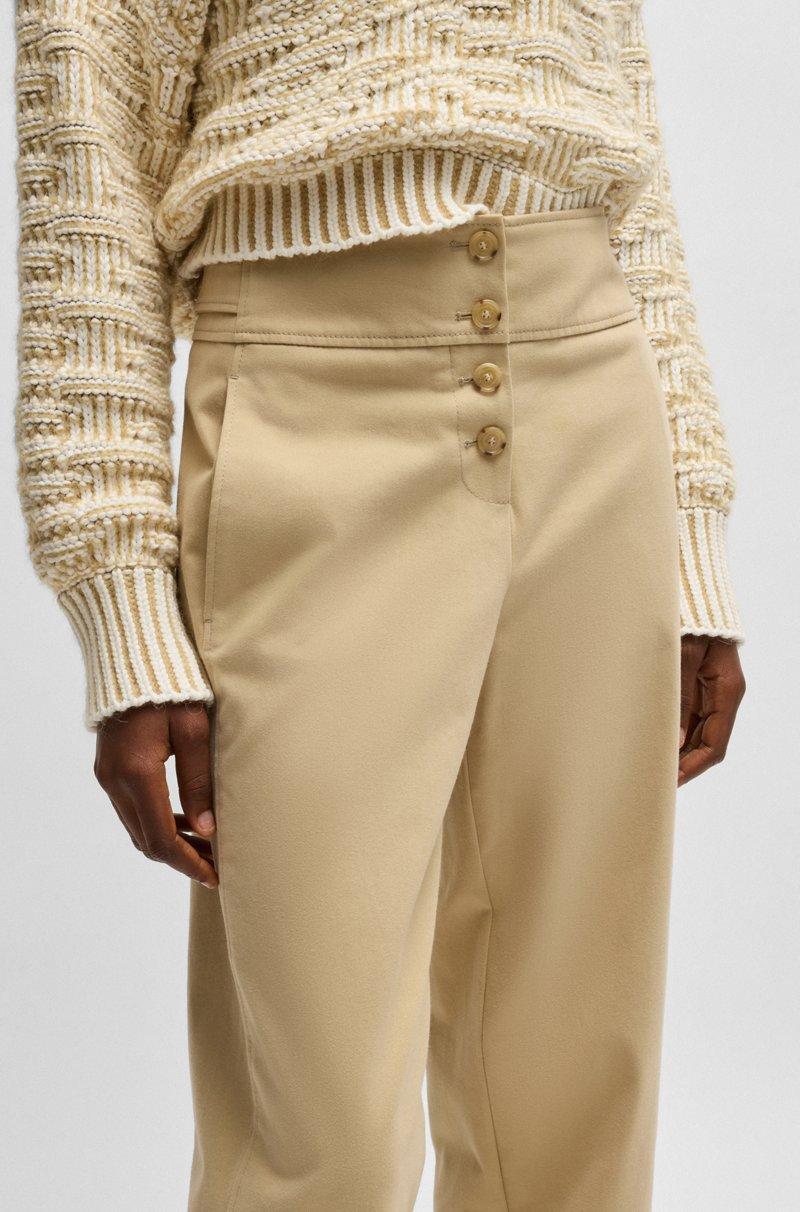 Hugo Boss Pantalones regular fit en algodón elástico cepillado Grandes ahorros