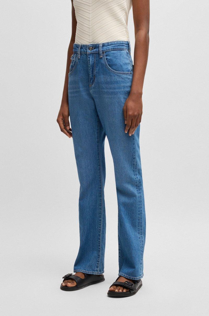 Hugo Boss Vaqueros acampanados de denim elástico y cómodo en tono azul 2025