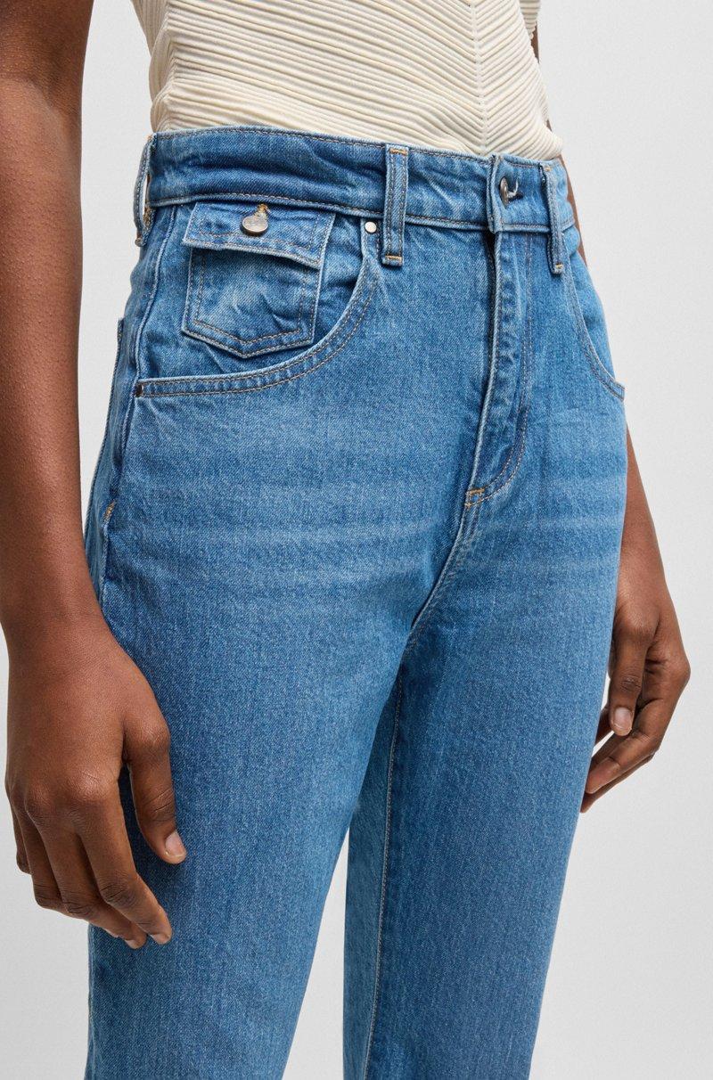 Hugo Boss Vaqueros acampanados de denim elástico y cómodo en tono azul 2025