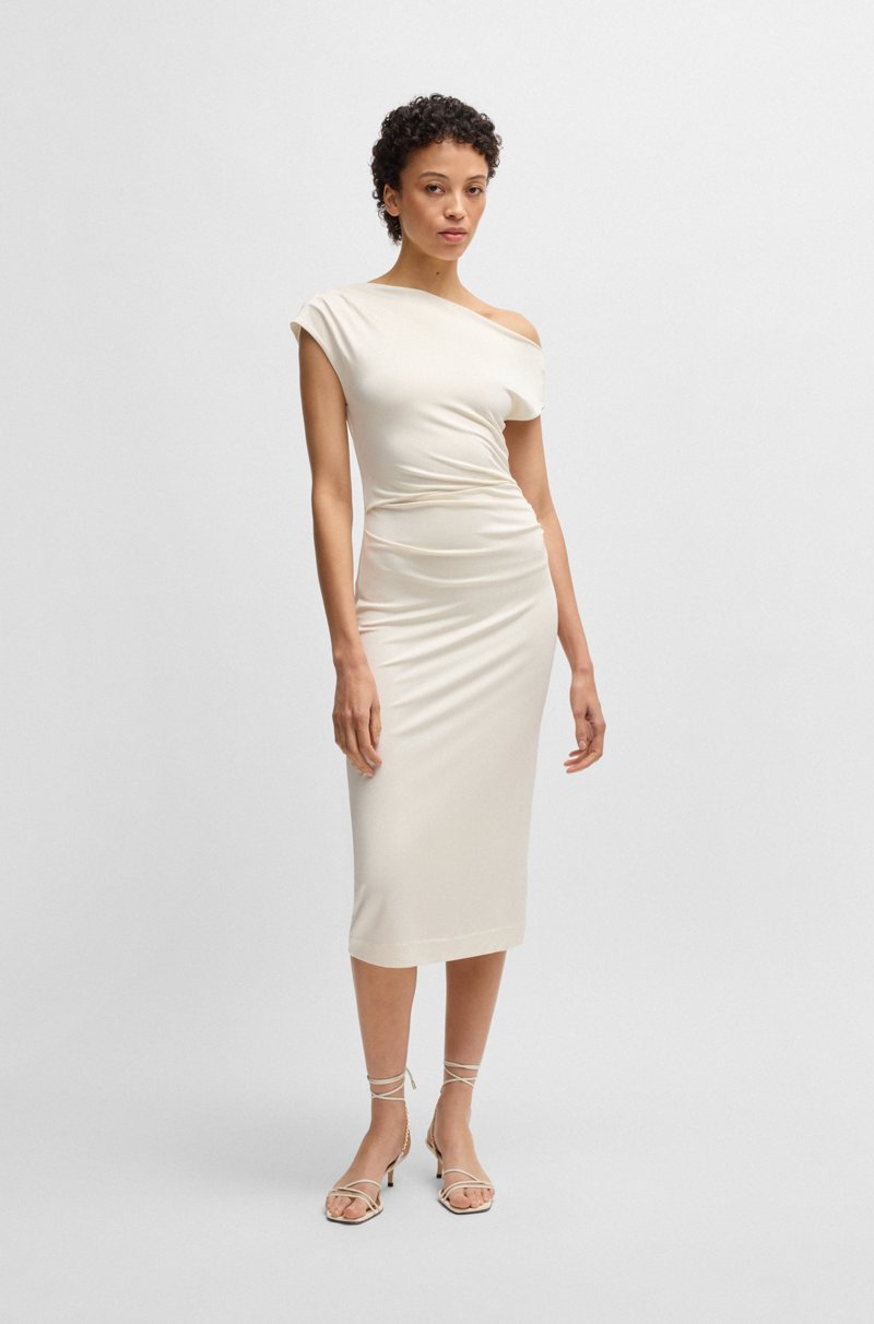 Hugo Boss Vestido de punto elástico con escote vamp