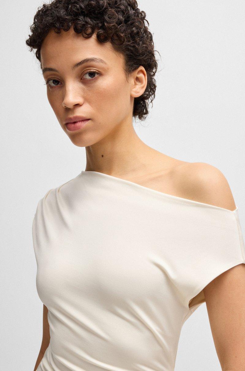Hugo Boss Vestido de punto elástico con escote vamp En línea