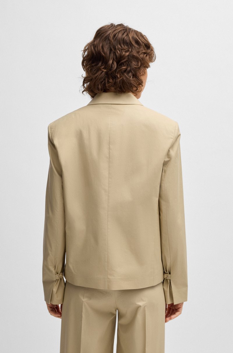 Hugo Boss Blazer con un solo botón en algodón elástico vaporoso Venta caliente