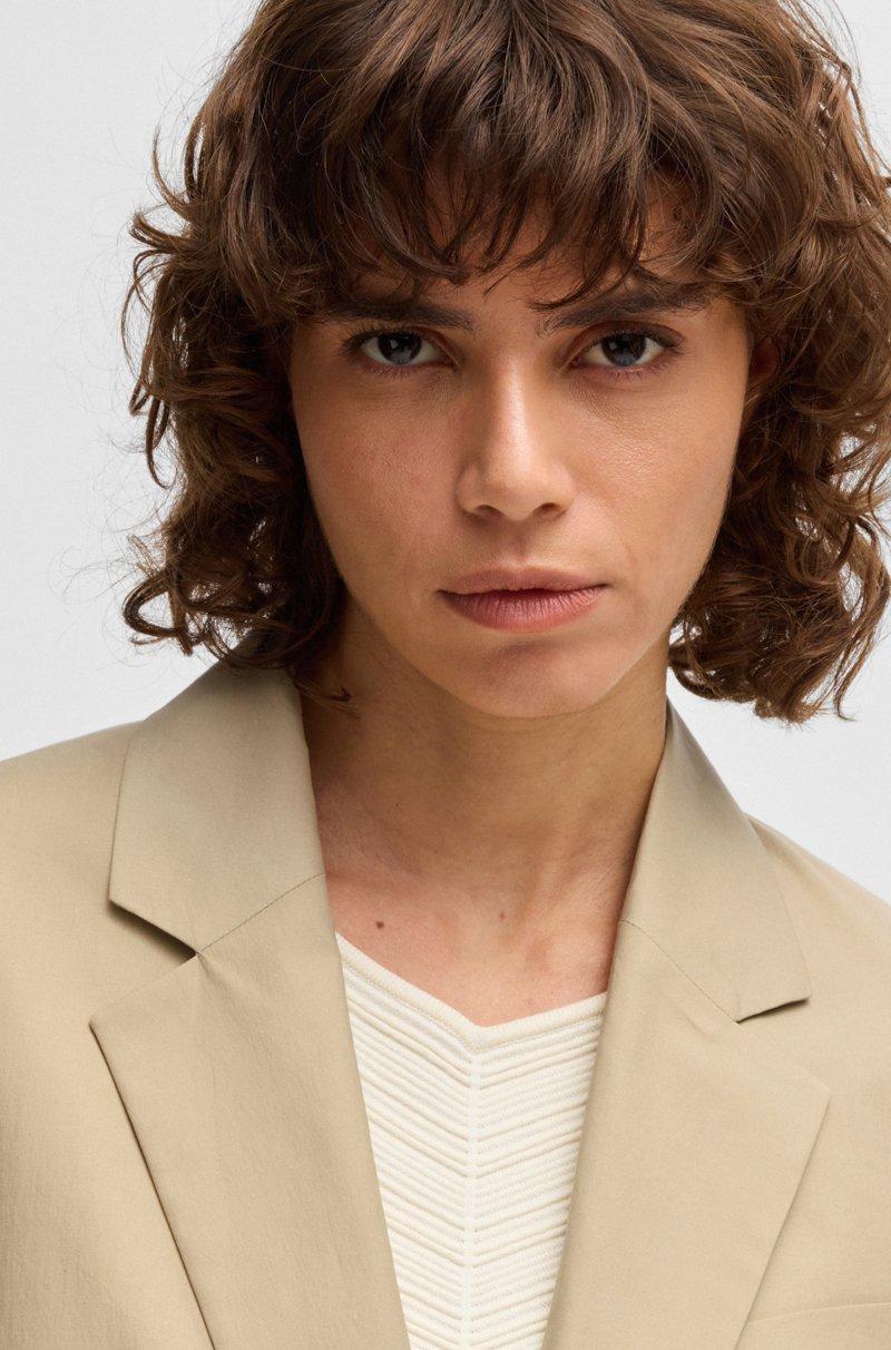 Hugo Boss Blazer con un solo botón en algodón elástico vaporoso Venta caliente
