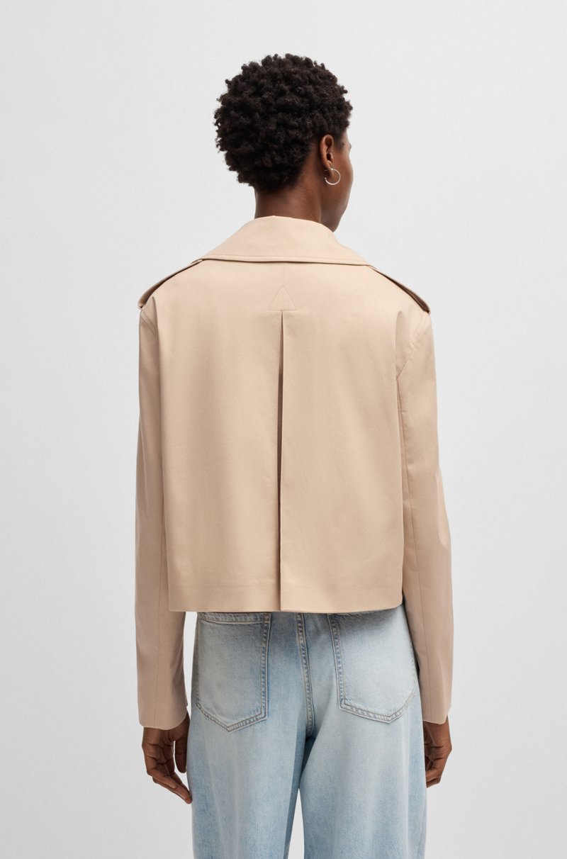 Hugo Boss Gabardina de corte alto en algodón elástico repelente al agua Rebajas baratas