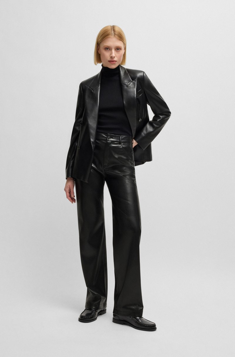 Hugo Boss Pantalones de cinco bolsillos en piel sintética Ventas relámpago
