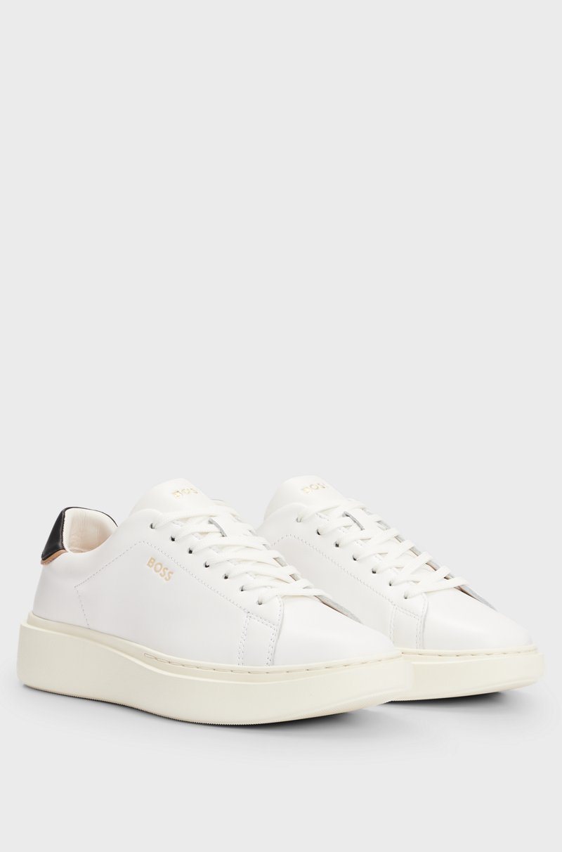 Hugo Boss Deportivas de piel con cordones y detalles de logo Mejor oferta