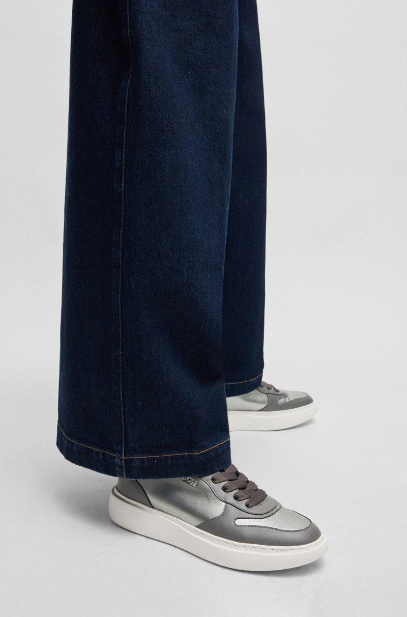 Hugo Boss Deportivas de piel sintética con detalles plateados Rebajas online