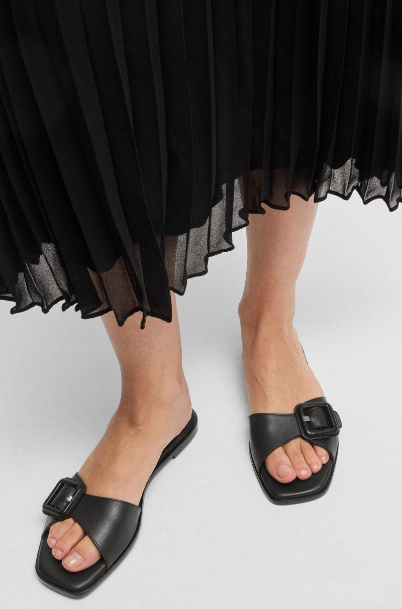 Hugo Boss Chanclas de piel con detalle de logo en la hebilla ÚLTIMAS EDICIONES