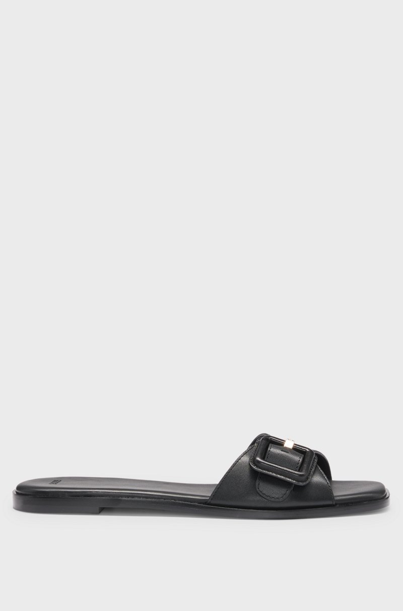Hugo Boss Chanclas de piel con detalle de logo en la hebilla ÚLTIMAS EDICIONES