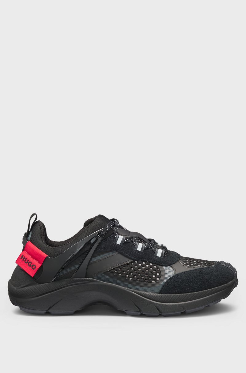 Hugo Boss Deportivas de la marca con malla y ante Oferta especial de fábrica