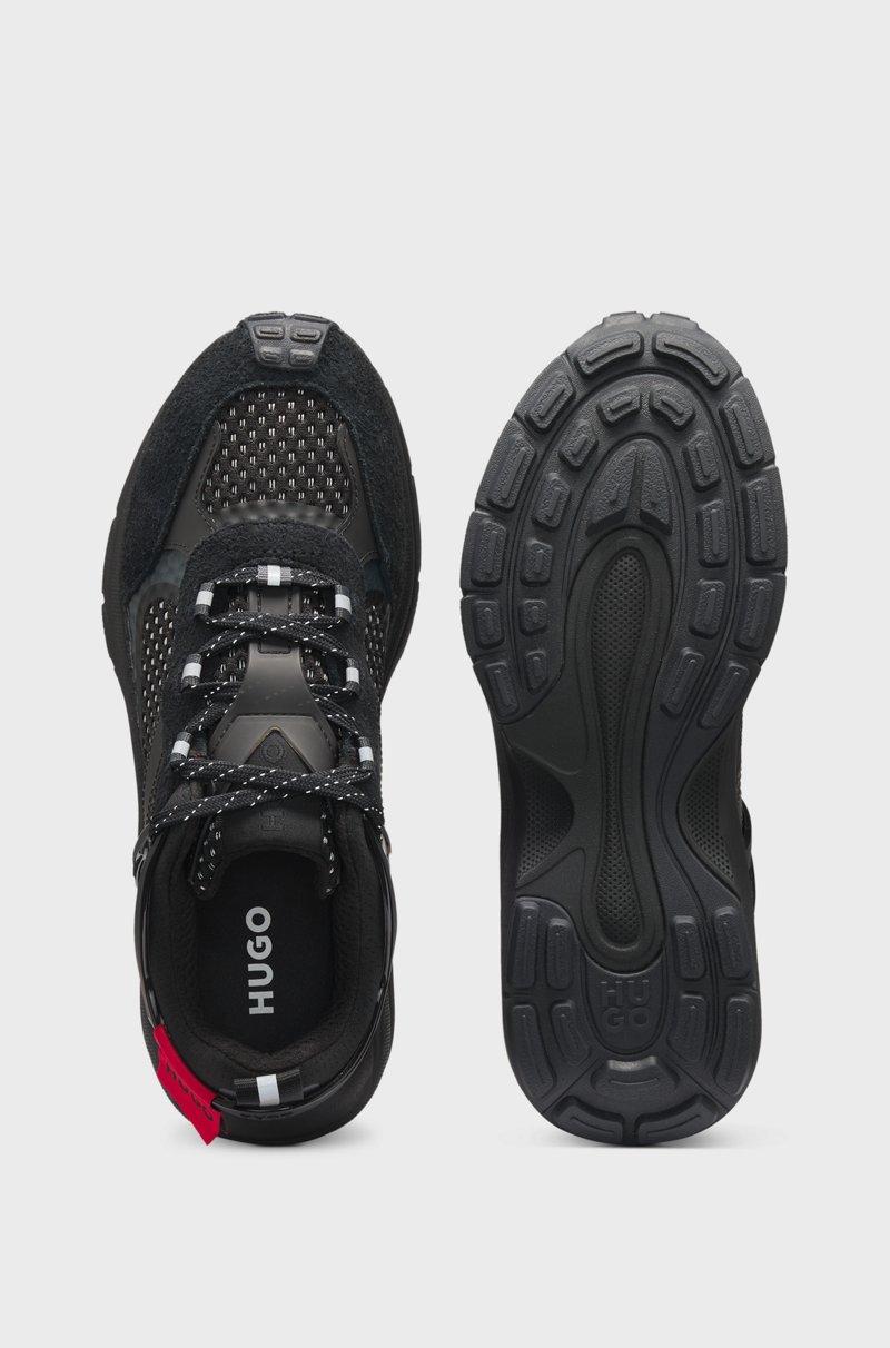 Hugo Boss Deportivas de la marca con malla y ante Oferta especial de fábrica