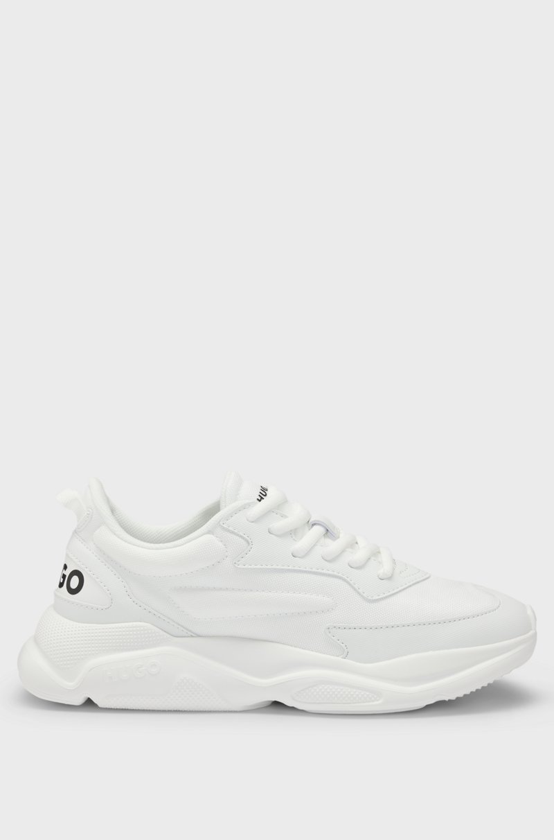 Hugo Boss Deportivas con cordones de materiales mixtos con logo en el contrafuerte Liquidación