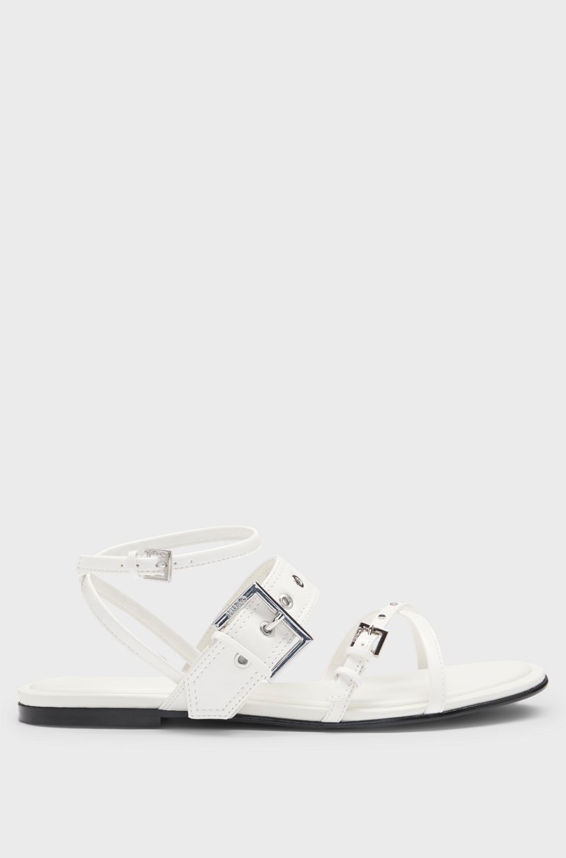 Hugo Boss Sandalias de piel con remaches y ojales metalizados Limitado a 3 días