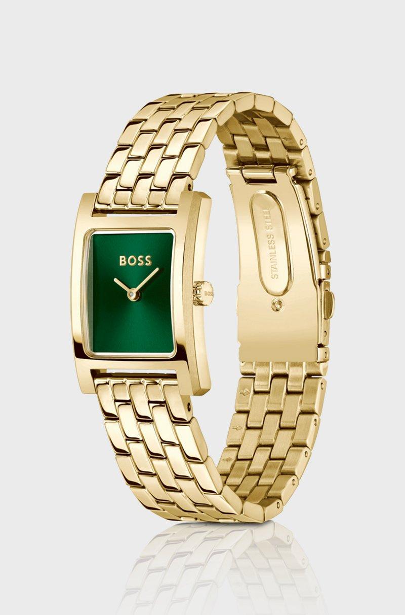 Hugo Boss Reloj en tono dorado con esfera verde En línea