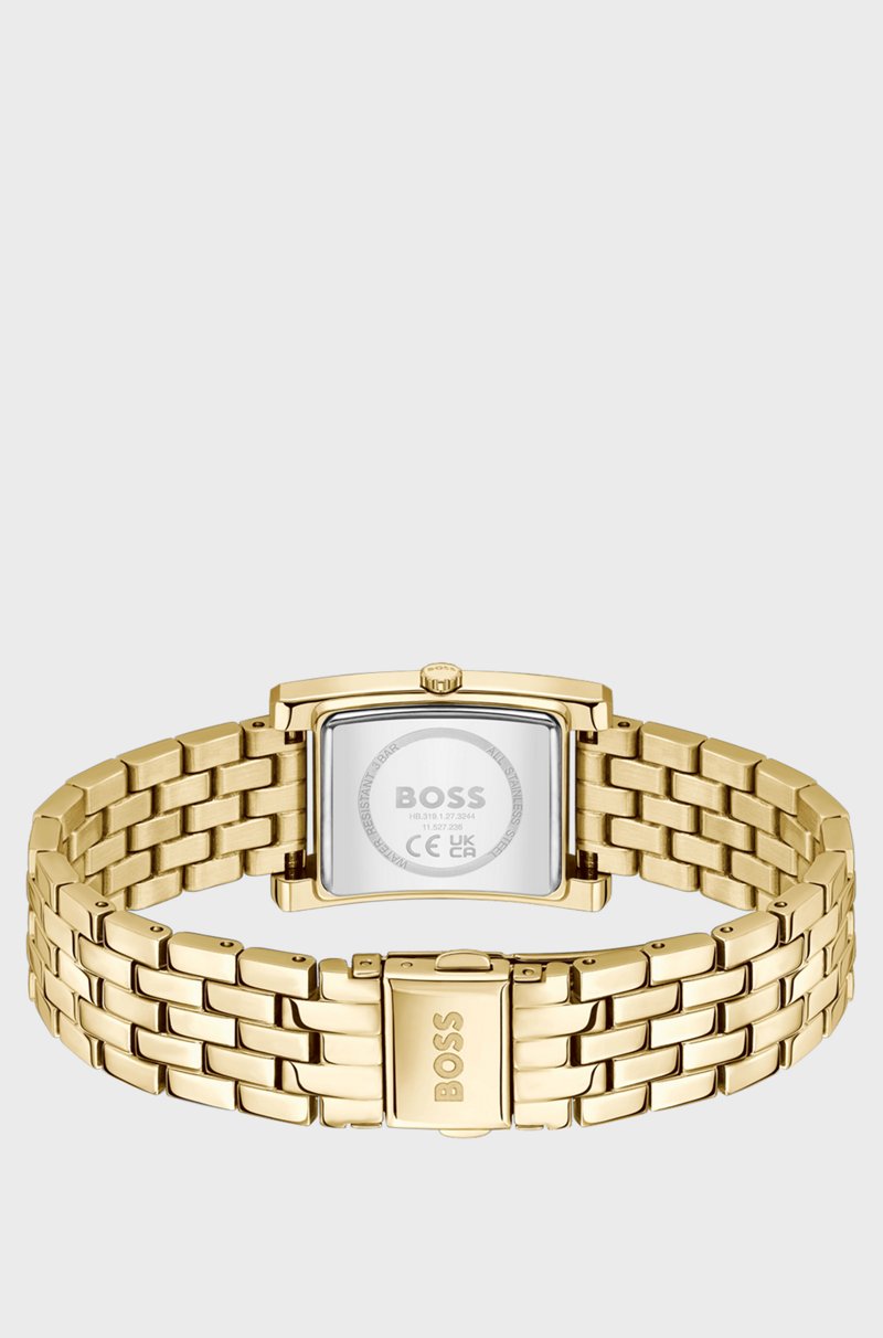 Hugo Boss Reloj en tono dorado con esfera verde En línea