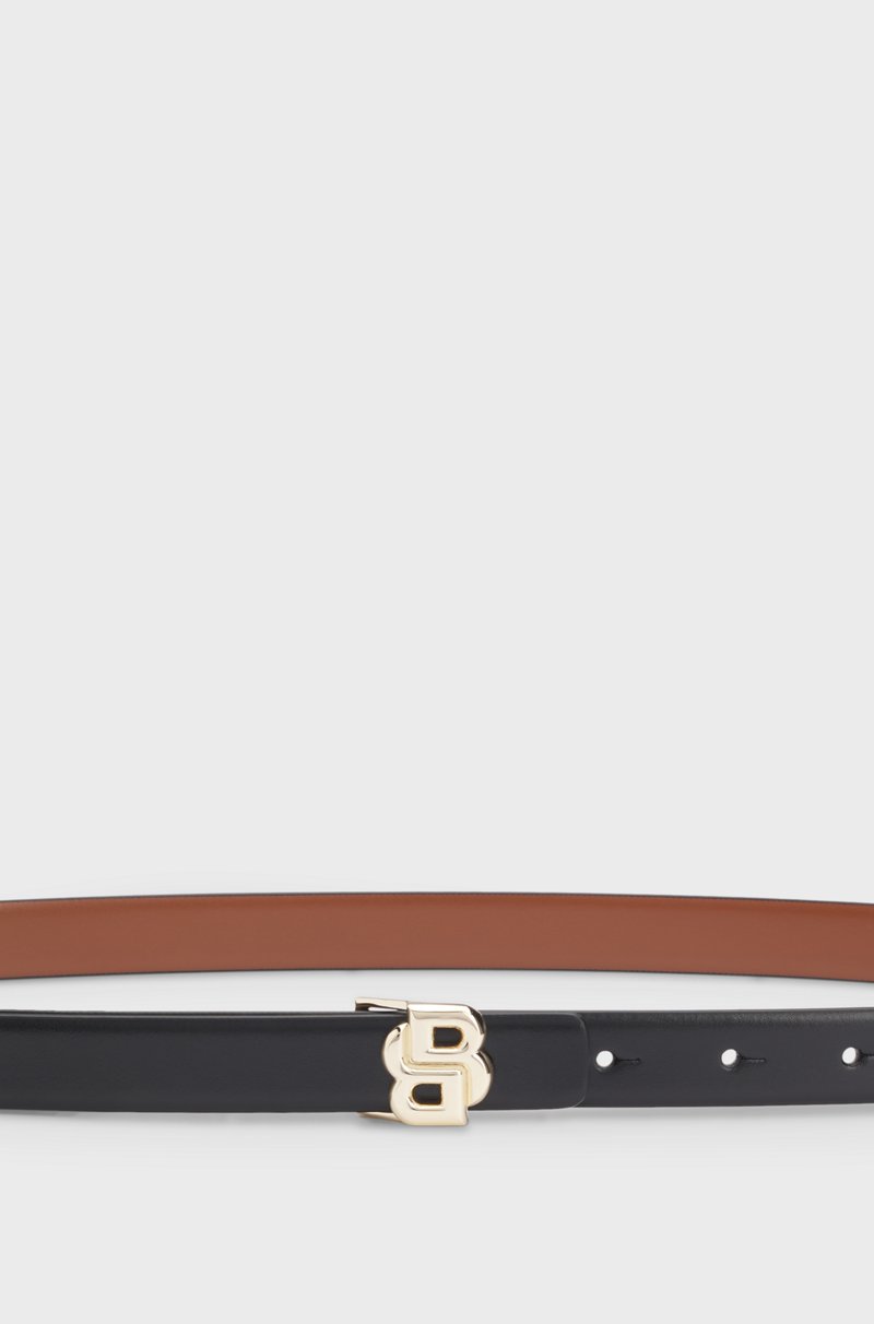 Hugo Boss Cinturón reversible de piel italiana con monograma Double B en la hebilla Outlet online