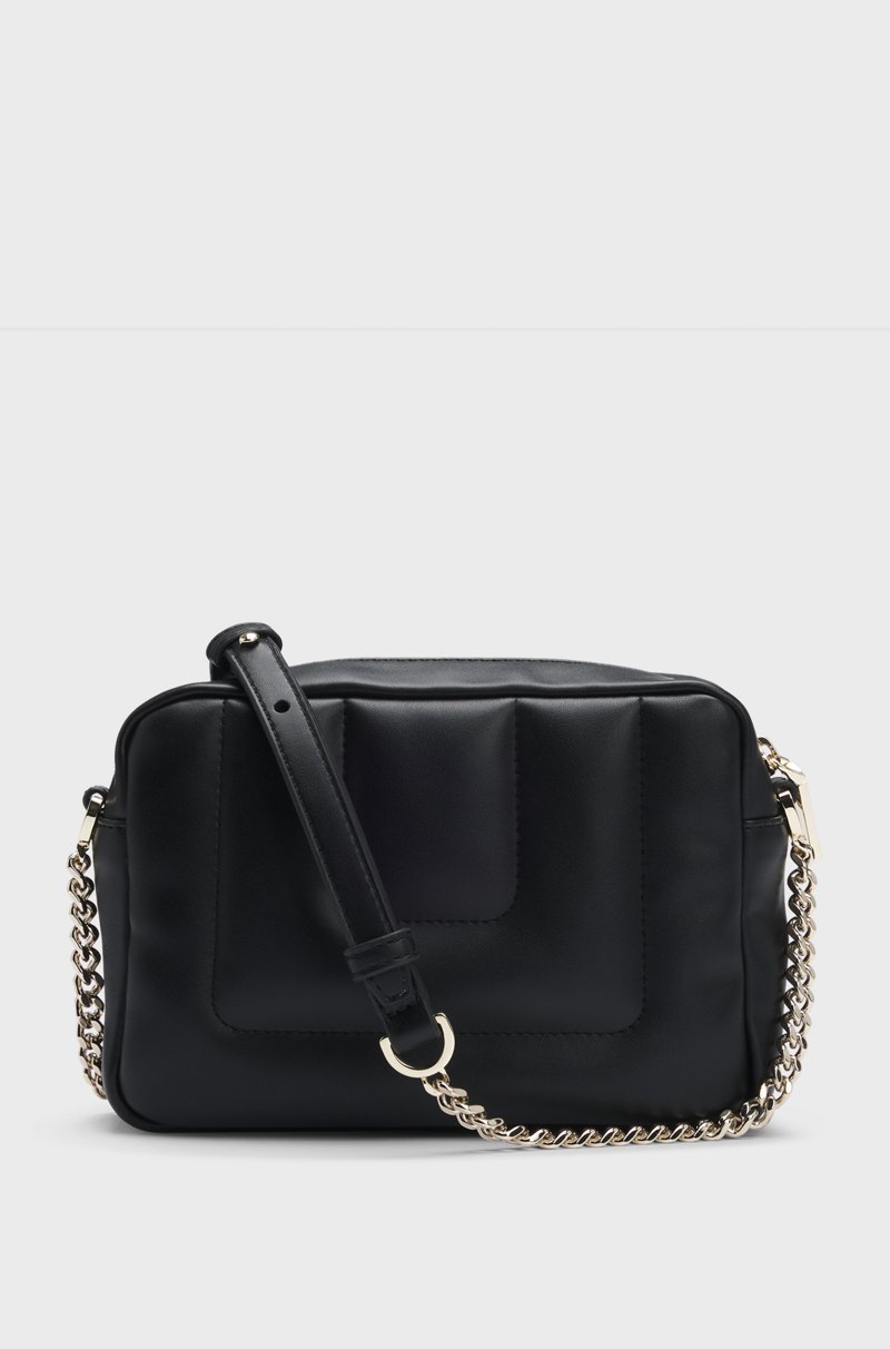 Hugo Boss Bolso cruzado guateado con monograma Double B metálico Rebajas
