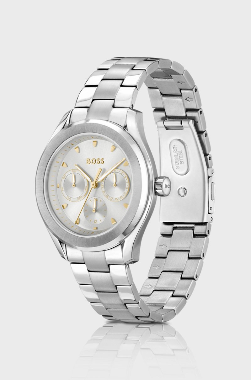 Hugo Boss Reloj con pulsera de eslabones y esfera gris Venta caliente