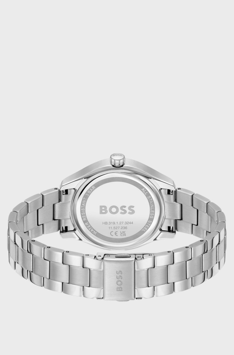 Hugo Boss Reloj con pulsera de eslabones y esfera gris Venta caliente