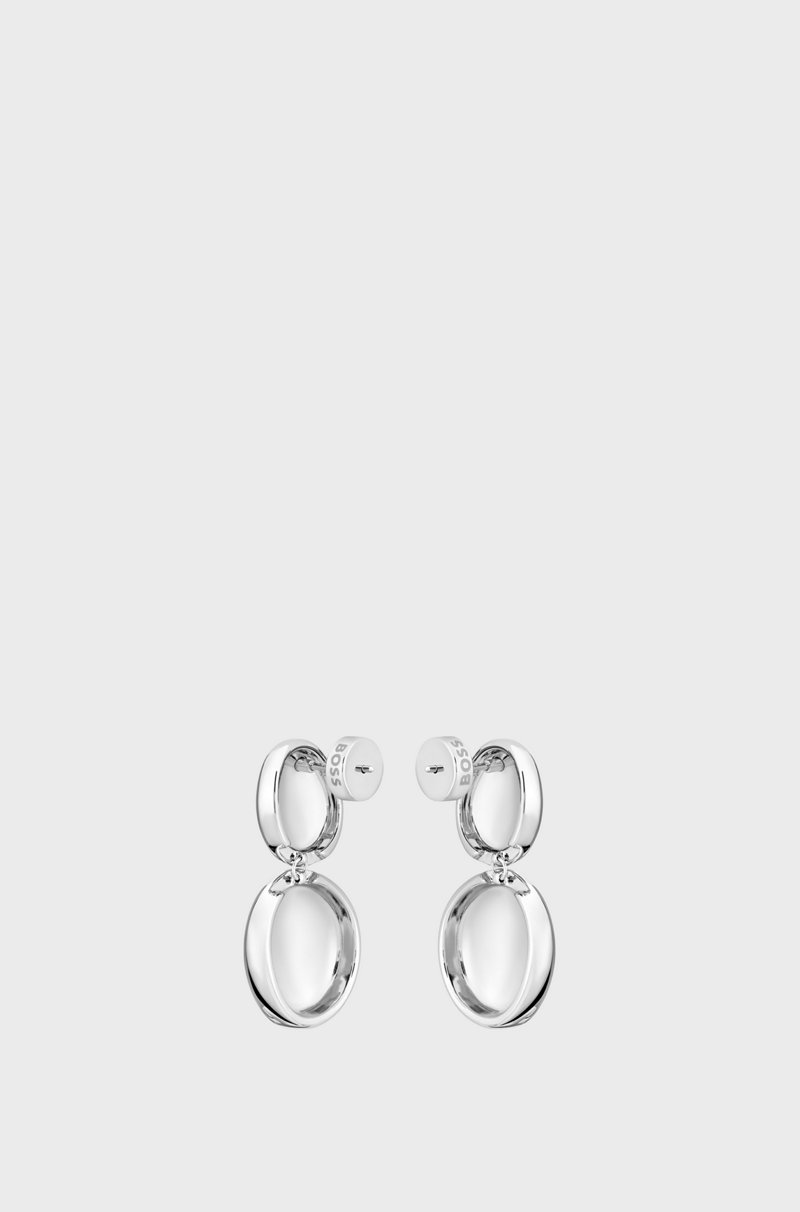 Hugo Boss Pendientes plateados con detalles de estilo guijarro En oferta