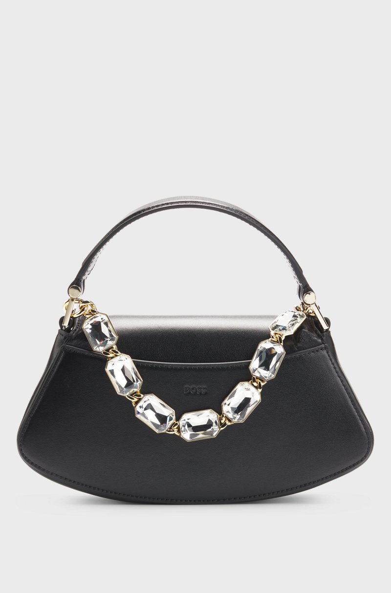 Hugo Boss Bolso bandolera Ariell de piel mate con correa de piedras preciosas Rebajas baratas