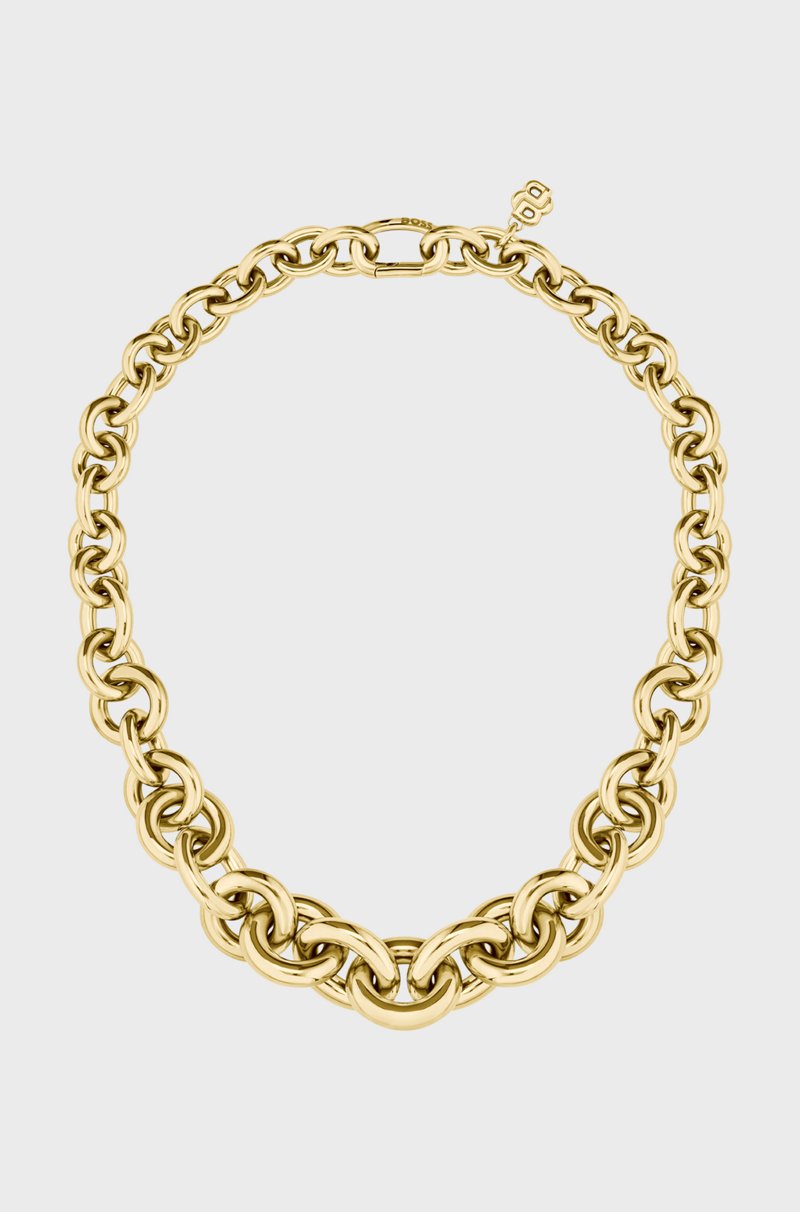 Hugo Boss Collar dorado con eslabones ovalados y circulares Rebajas de fábrica