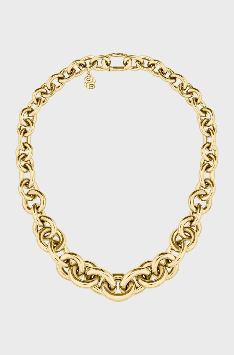 Hugo Boss Collar dorado con eslabones ovalados y circulares Rebajas de fábrica