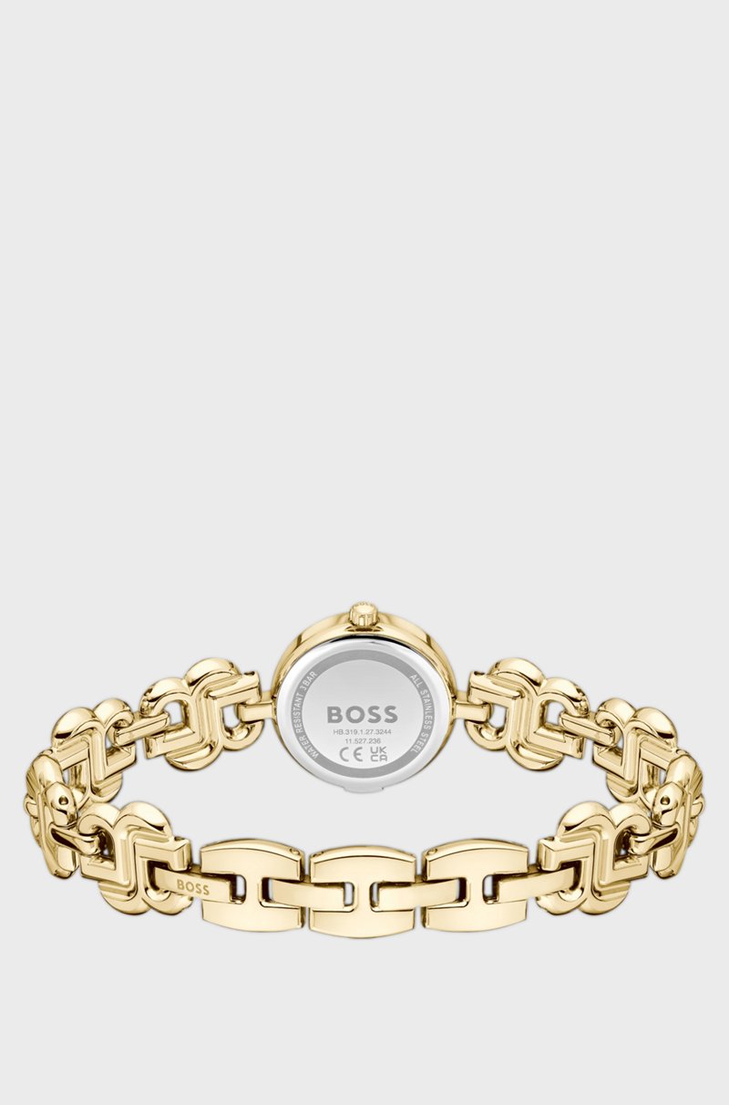 Hugo Boss Reloj dorado con pulsera de monograma Tienda