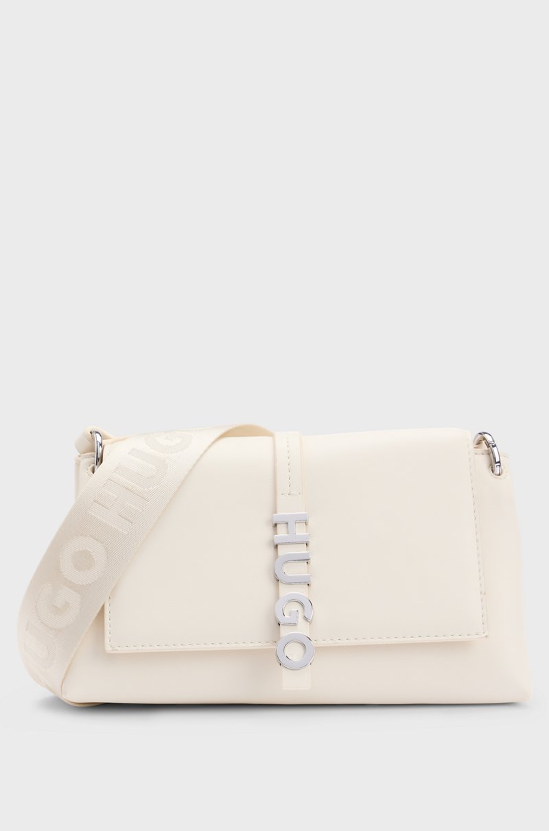 Hugo Boss Bolso de bandolera de piel sintética con cierre de logo metálico