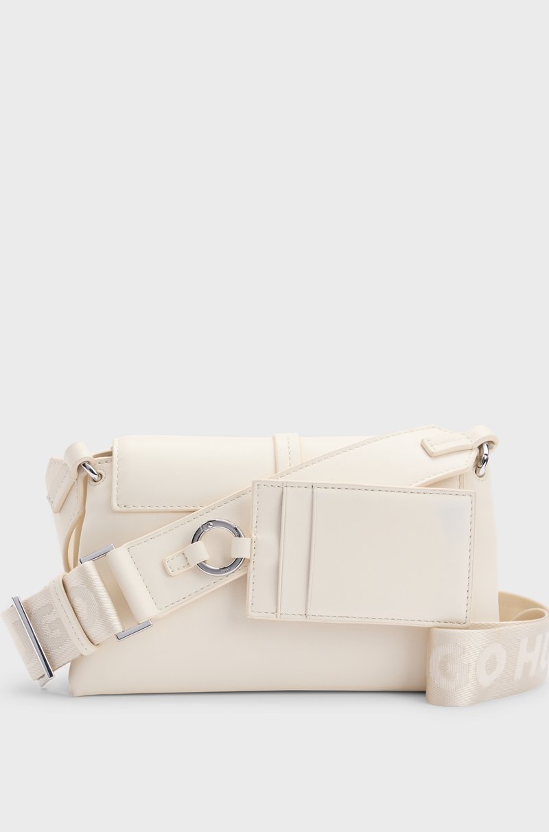 Hugo Boss Bolso de bandolera de piel sintética con cierre de logo metálico Tienda