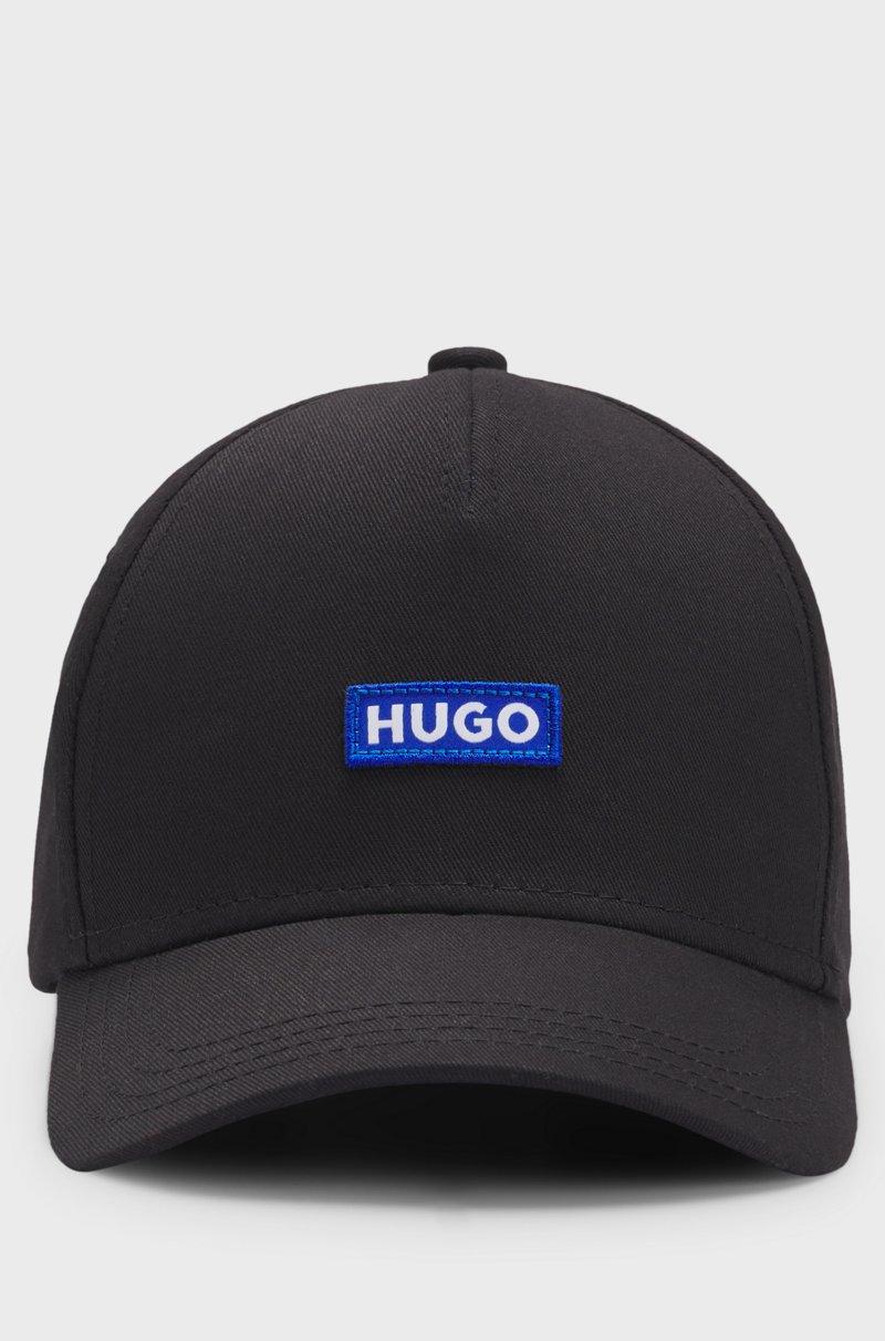 Hugo Boss Gorra de sarga de algodón con parche de logo azul Liquidación