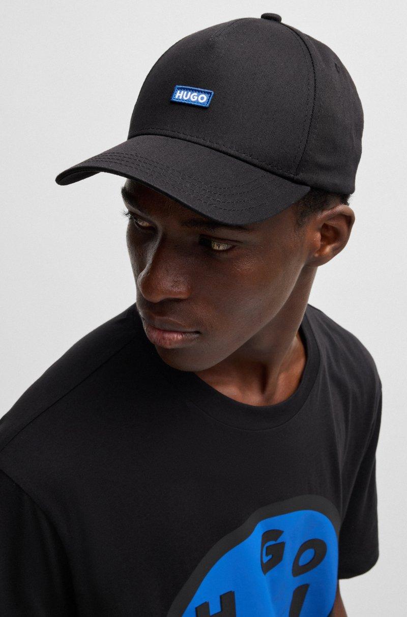 Hugo Boss Gorra de sarga de algodón con parche de logo azul Liquidación