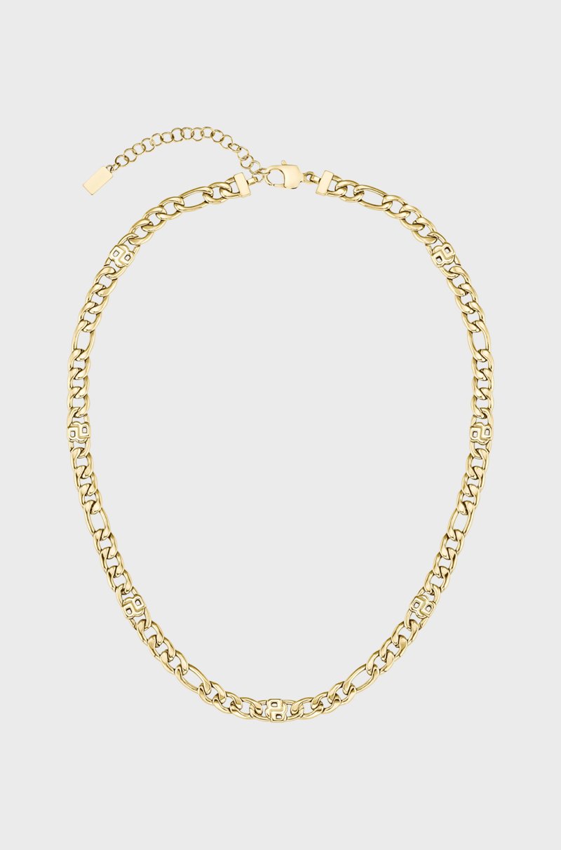 Hugo Boss Collar de cadena dorado con monogramas Double B Rebajas online