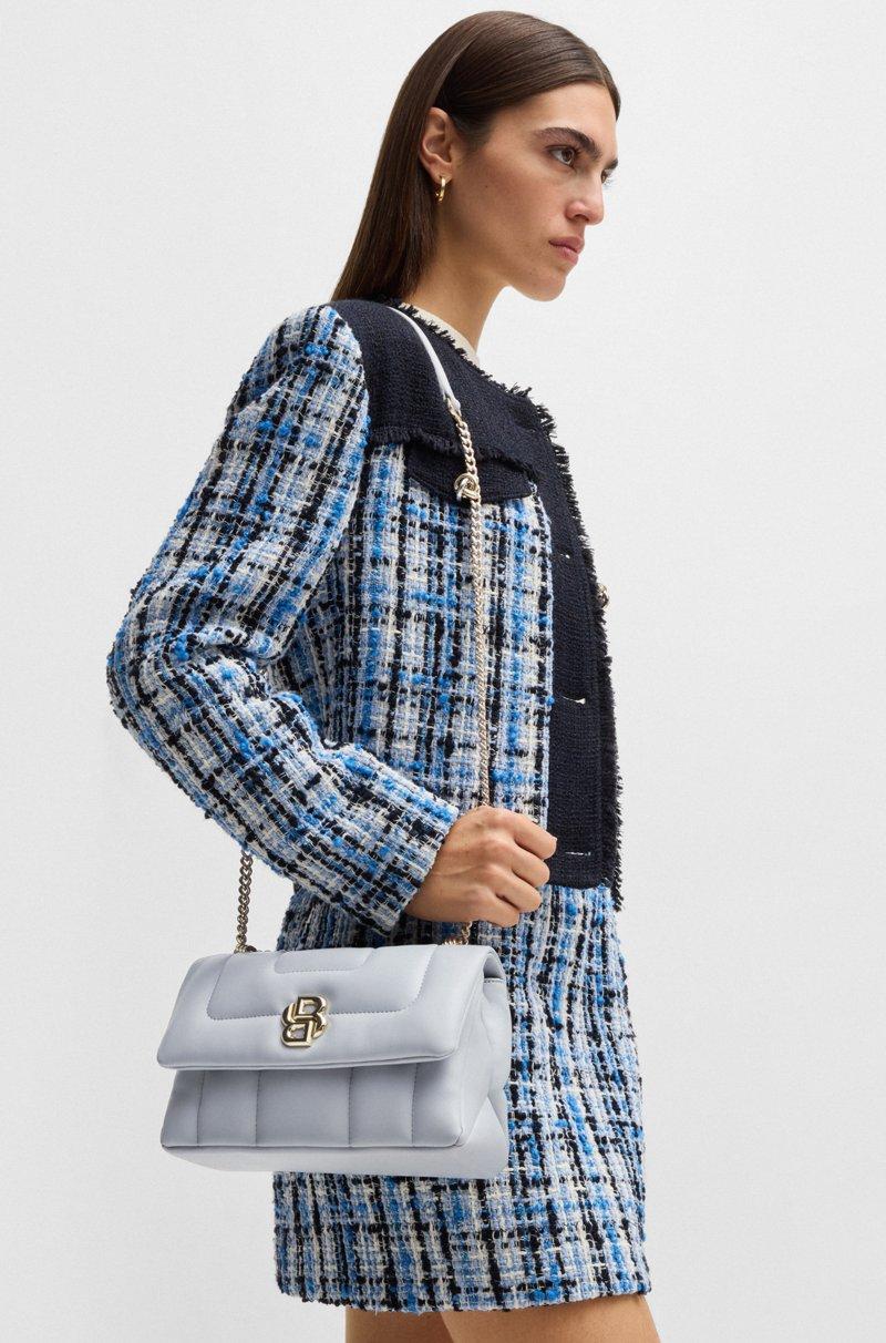 Hugo Boss Bolso bandolera guateado con monograma Double B metálico Oferta especial