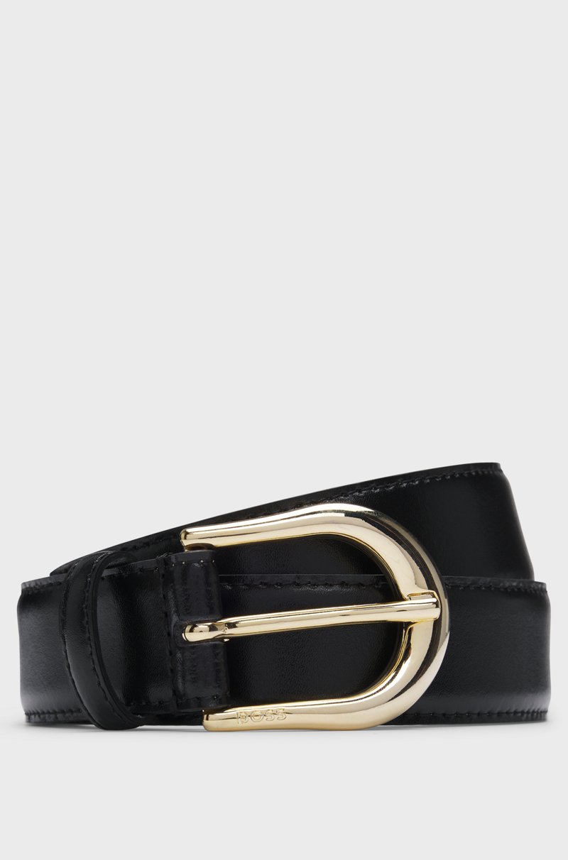 Hugo Boss Cinturón de piel italiana con hebilla con logo COMPRAR AHORA