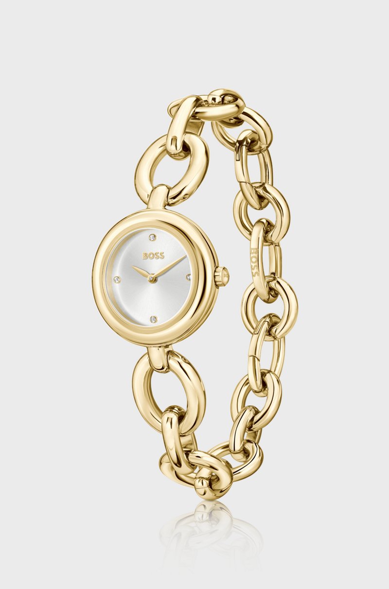 Hugo Boss Reloj en tono dorado con pulsera de eslabones ÚLTIMAS EDICIONES
